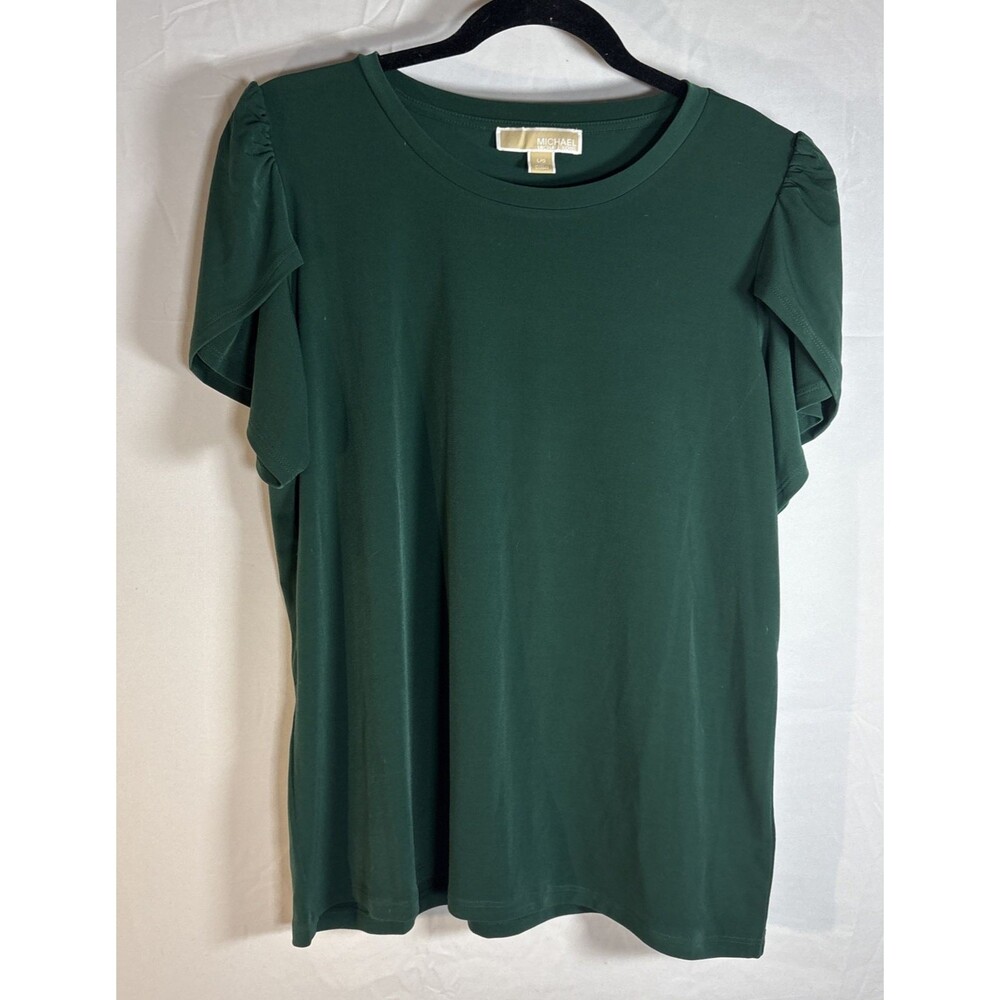 MICHAEL Michael Kors Green Tulip Flutter Sleeve Top Women’s Size L